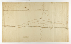 189 Kaart van het gebied tussen de Schalkwijkse Wetering en de weg naar Houten, met weergave van een aantal wegen